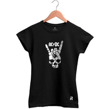 Camiseta Baby Look Feminina ACDC Caveira