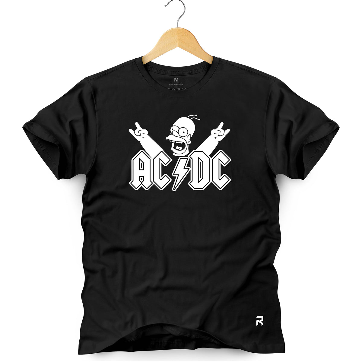 Camiseta Masculina ACDC Homer