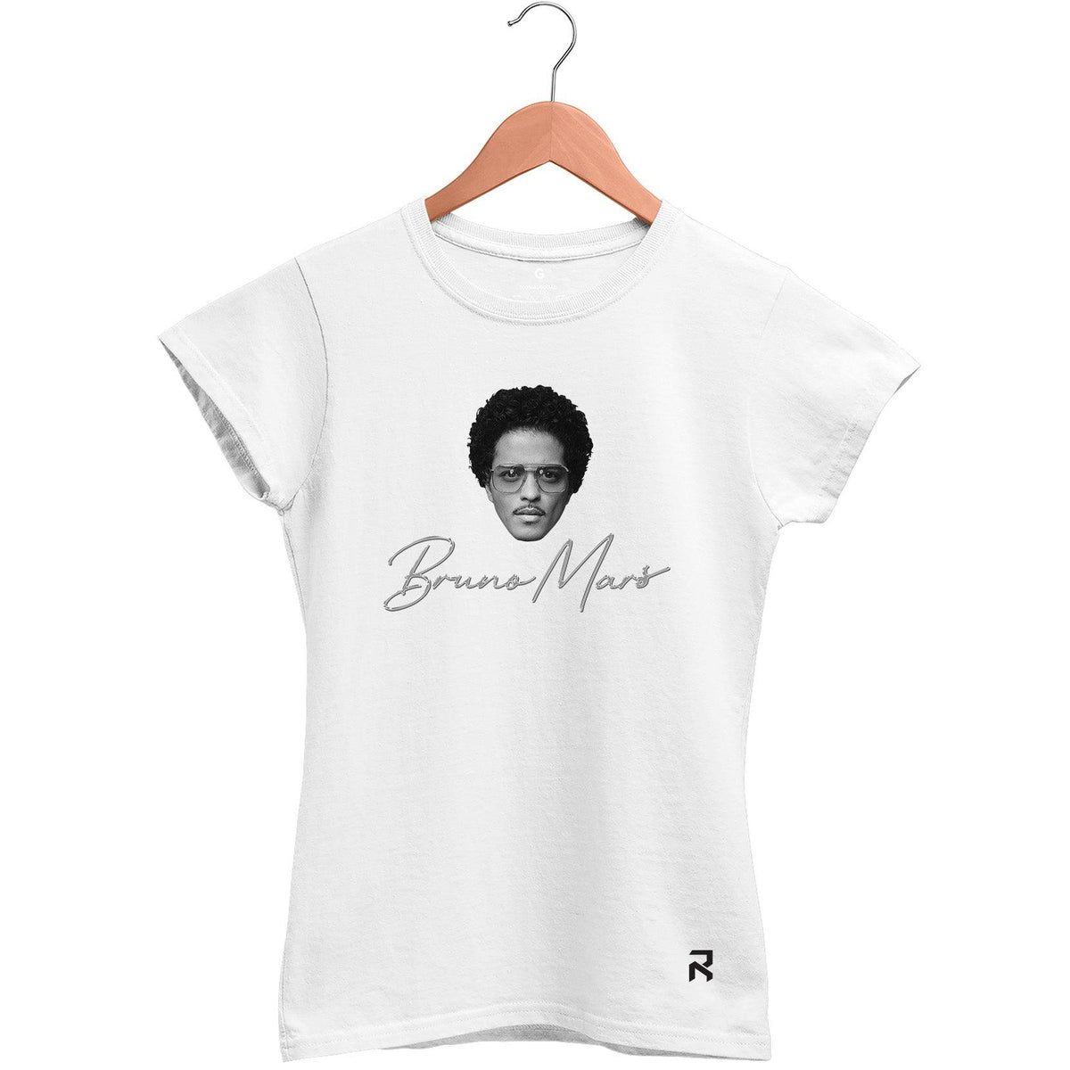 Camiseta Baby Look Feminina Lettering Bruno Mars