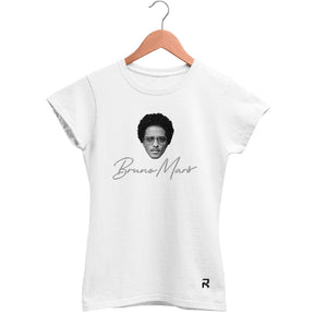 Camiseta Baby Look Feminina Lettering Bruno Mars