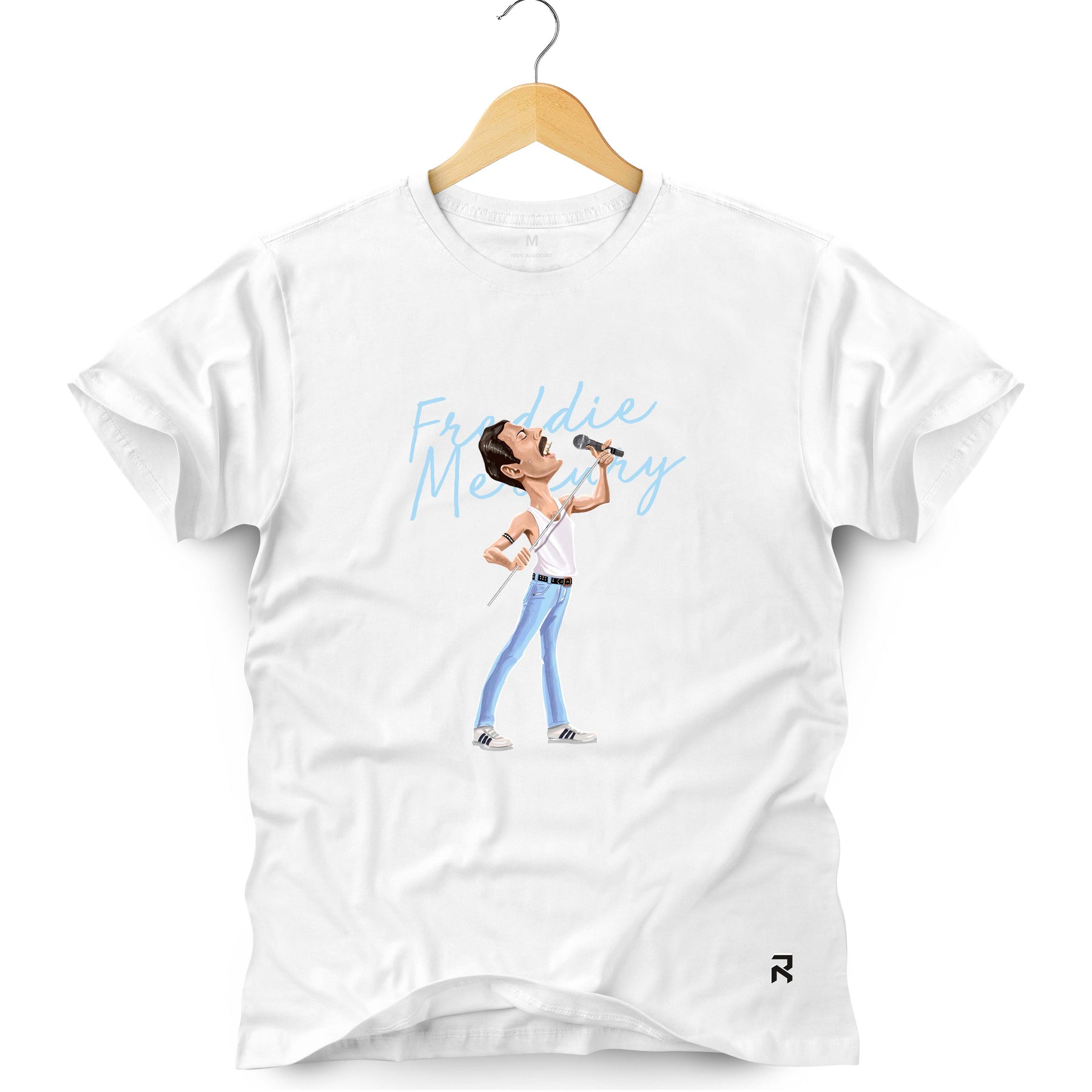 Camiseta Baby Look Feminina Cartoon Freddie Mercury