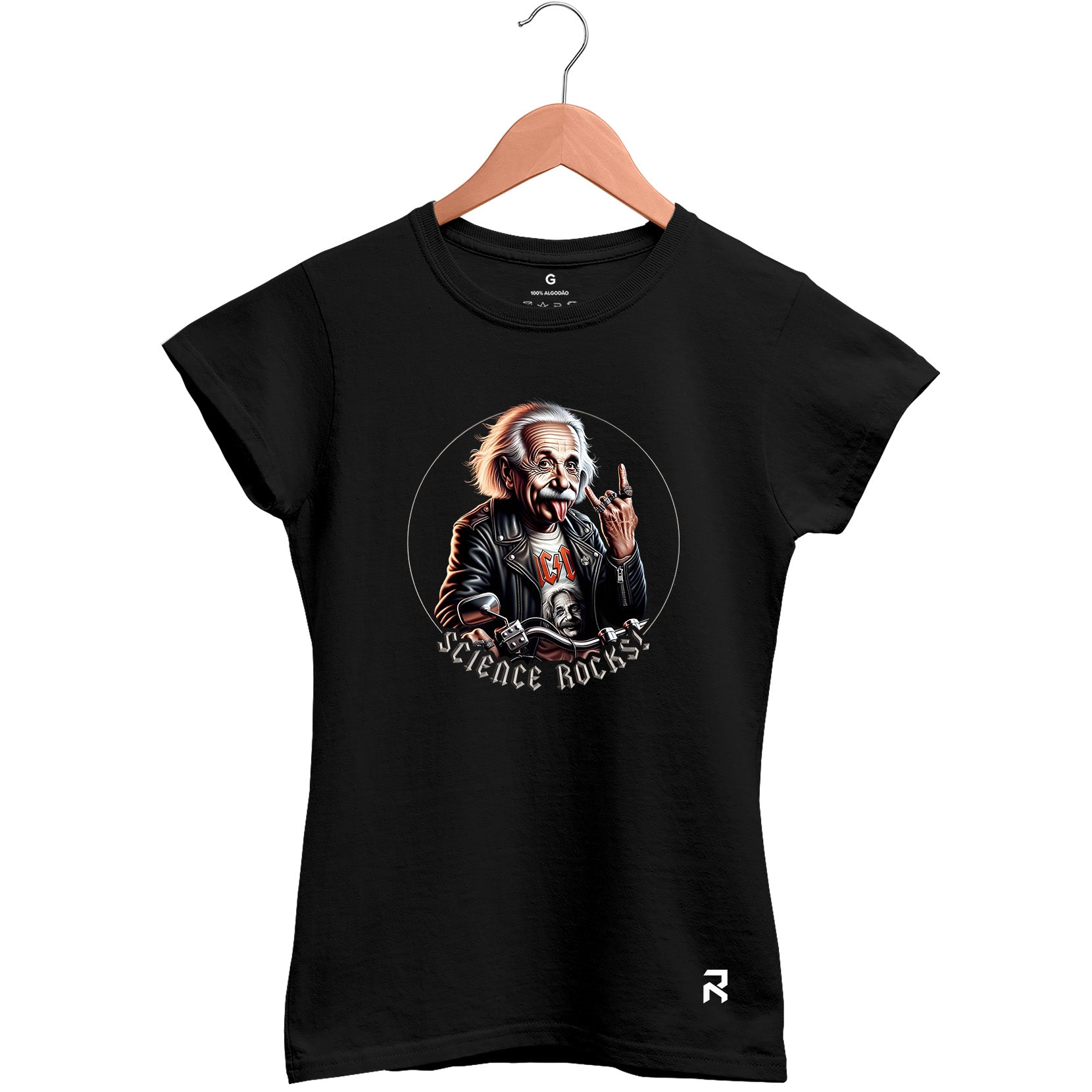 Camiseta Baby Look Feminina Einstein