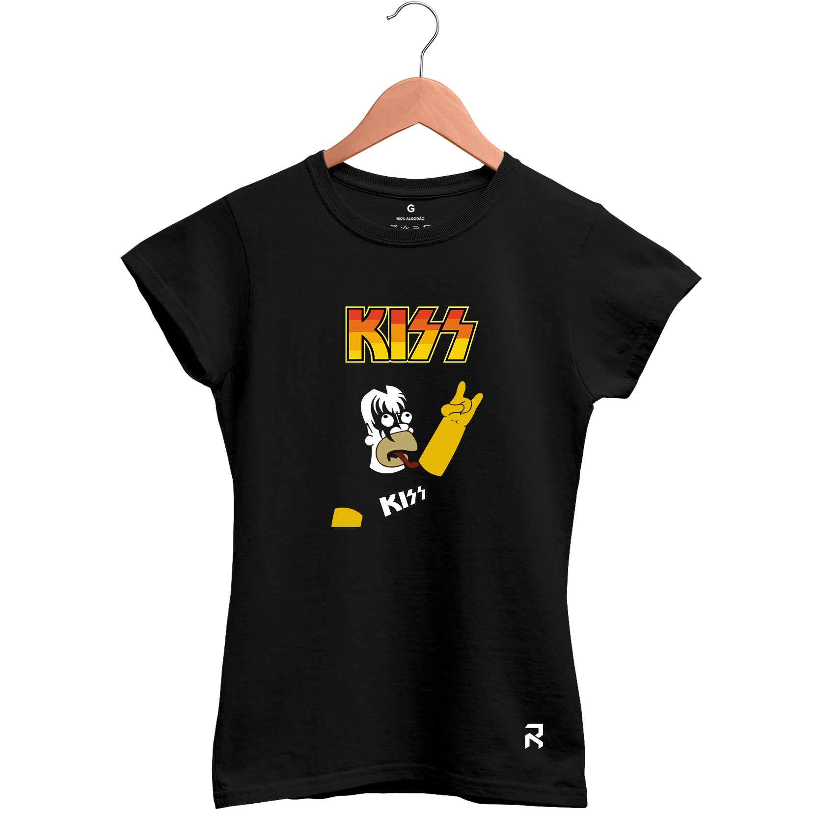 Camiseta Baby Look Feminina Kiss Homer