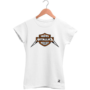 Camiseta Baby Look Feminina Moto Metallica