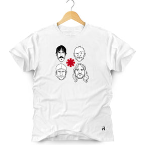 Camiseta Masculina Rostos Red Hot Chili Peppers