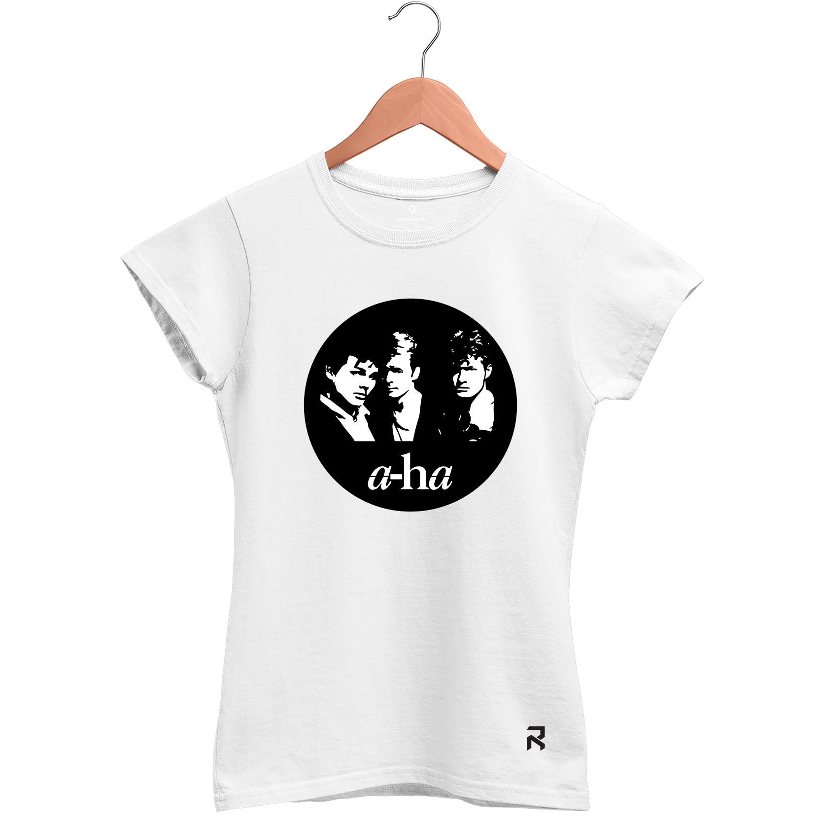 Camiseta Baby Look Feminina A-ha rostos