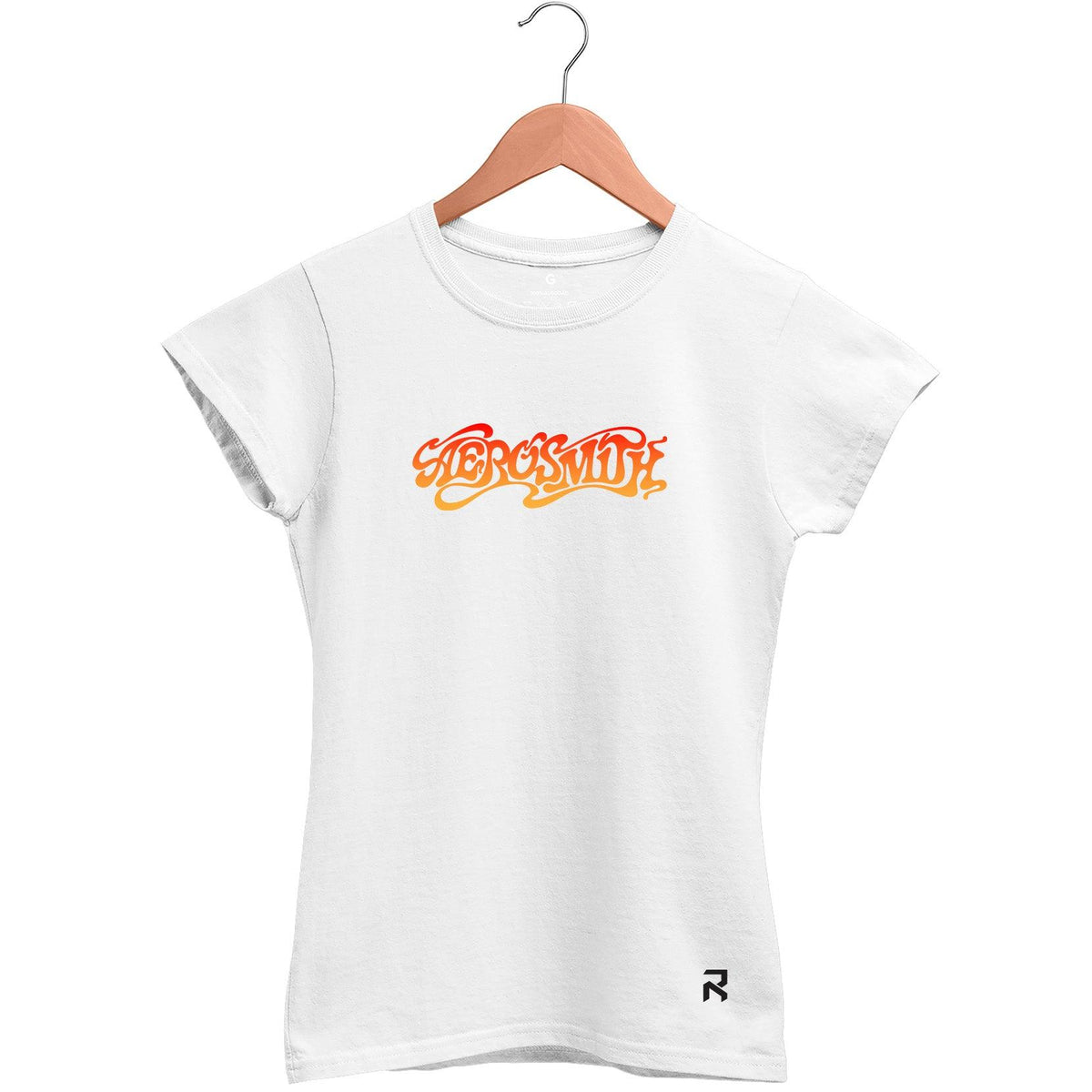 Camiseta Baby Look Feminina Lettering Aerosmith