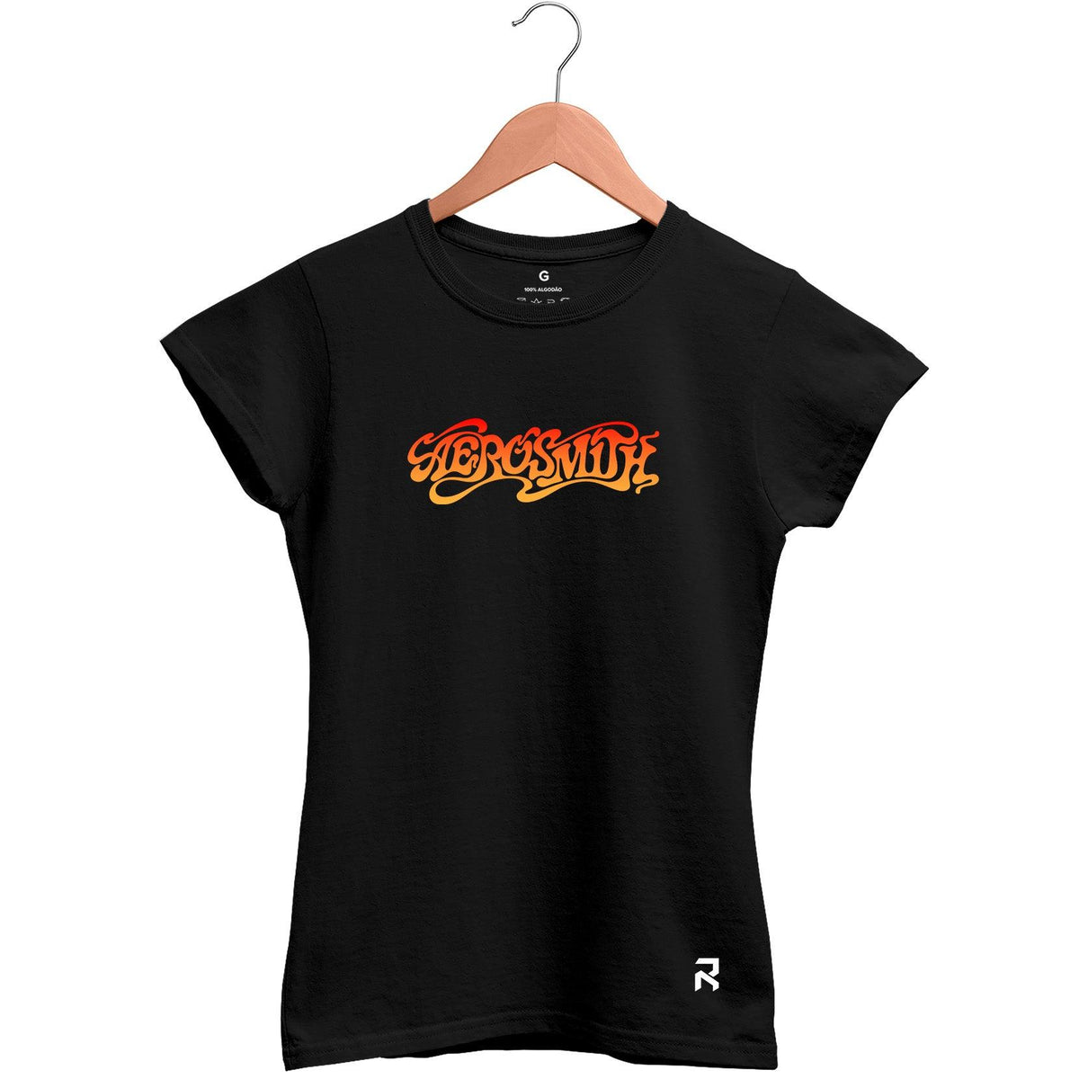 Camiseta Baby Look Feminina Lettering Aerosmith