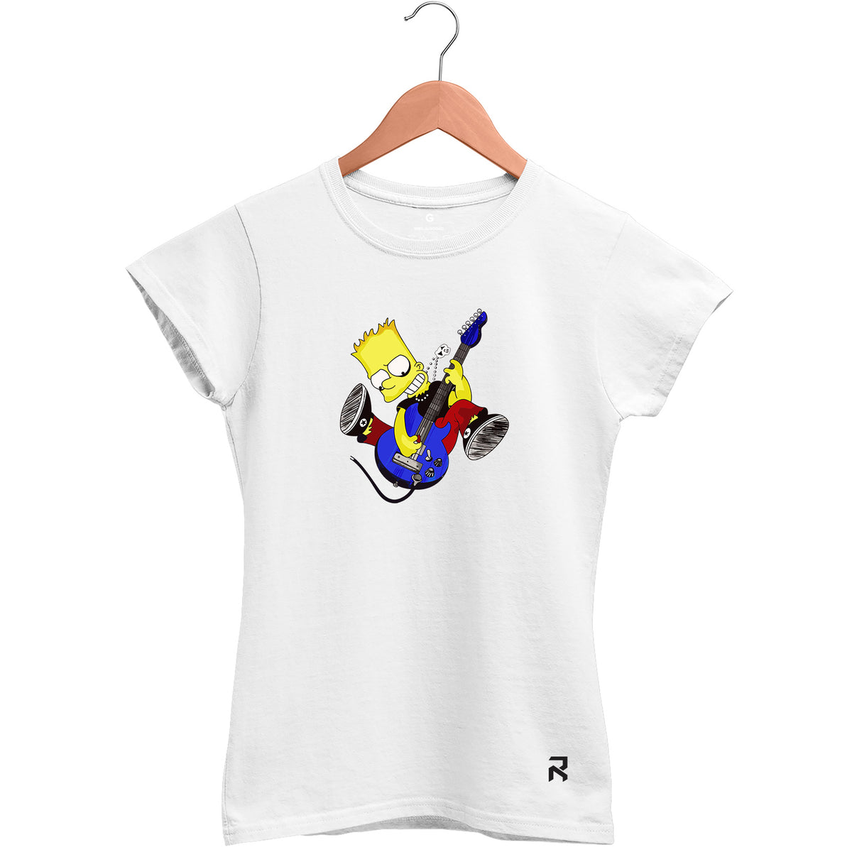 Camiseta Baby Look Feminina Bart Guitar