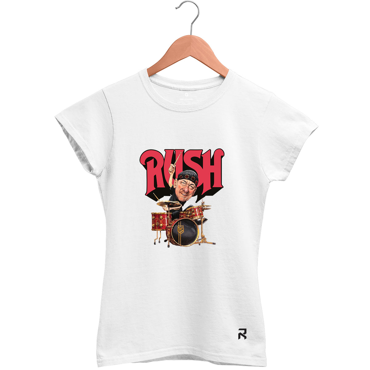 Camiseta Baby Look Feminina Baterista Rush