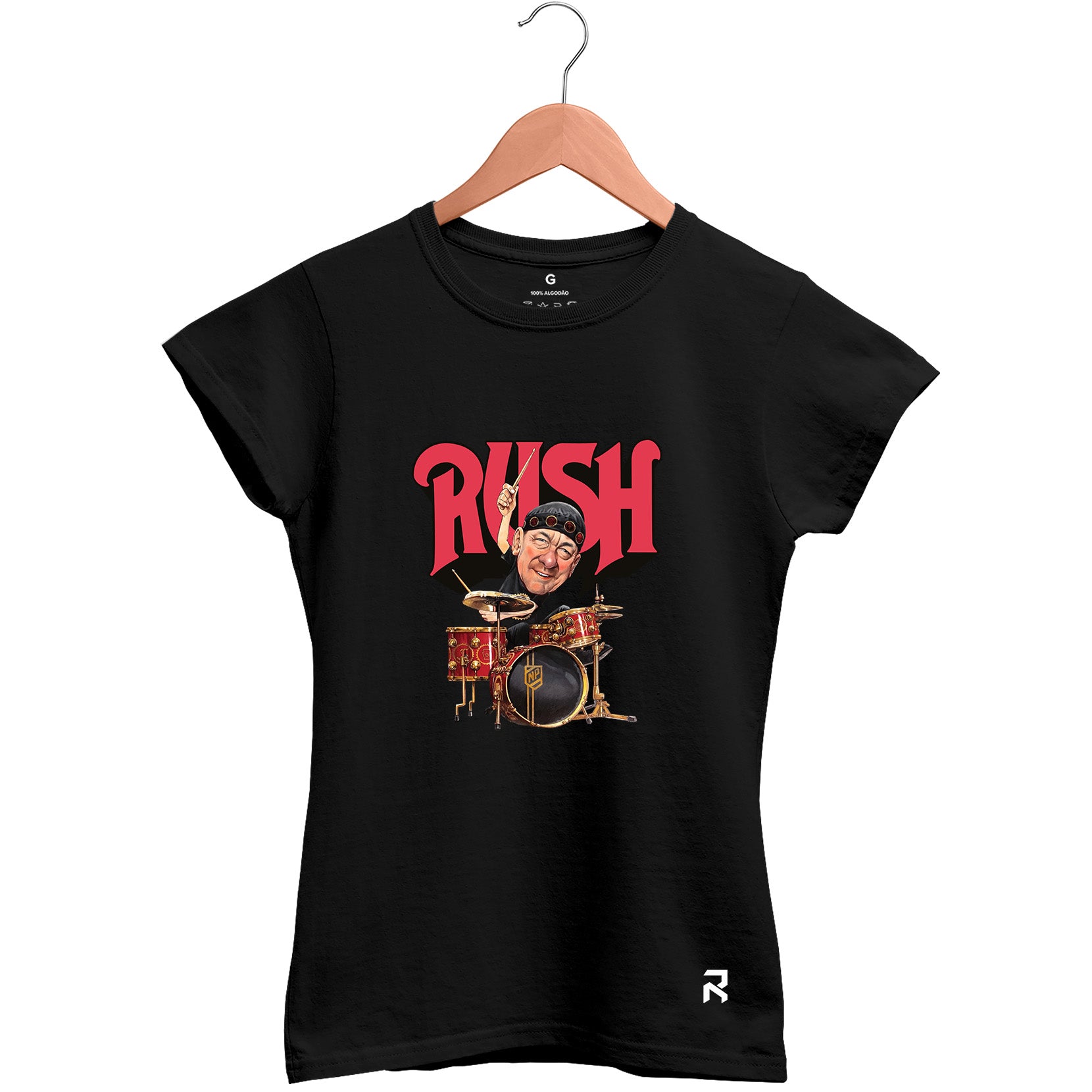 Camiseta Baby Look Feminina Baterista Rush