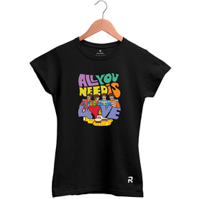 Camiseta Baby Look Feminina Beatles - Love