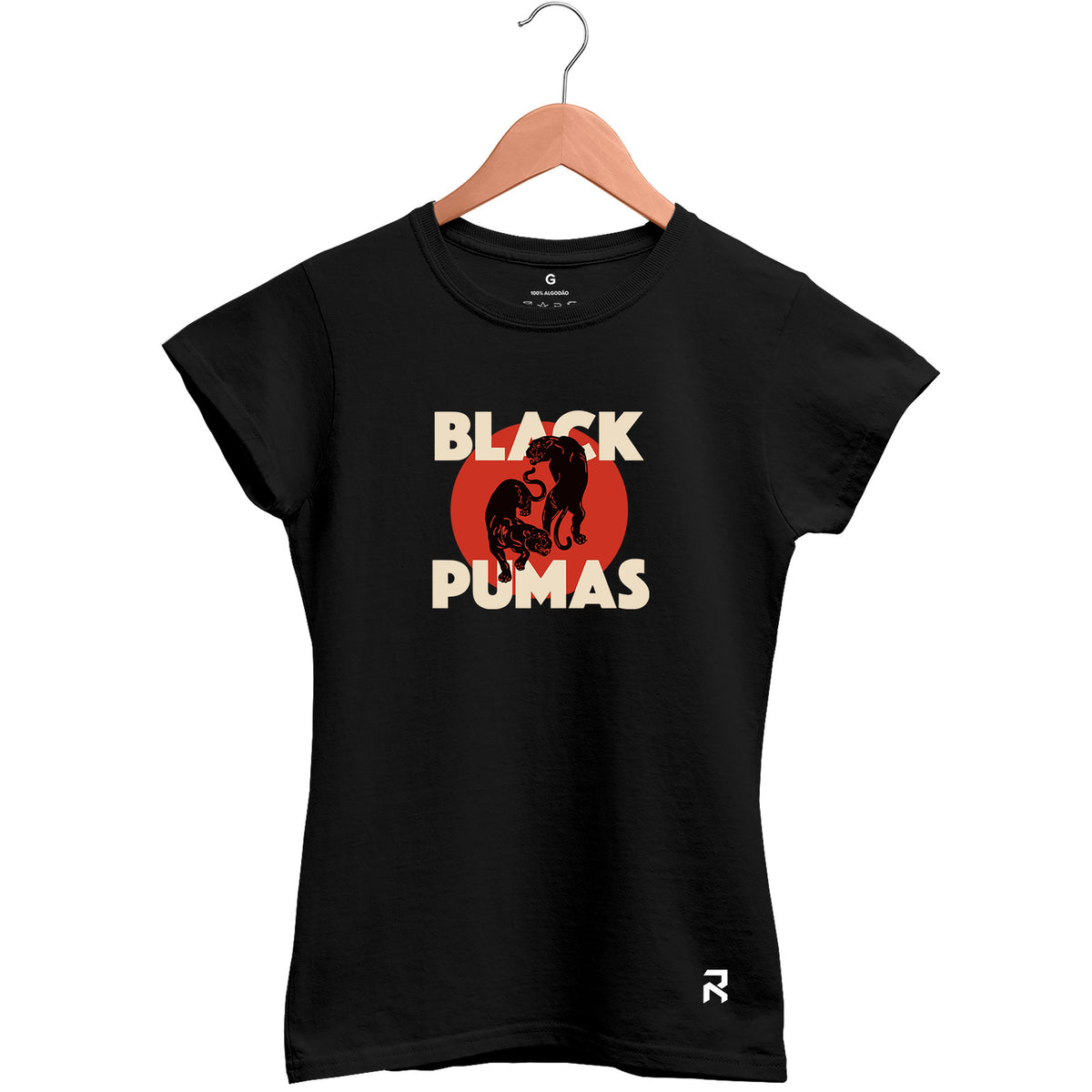 Camiseta Baby Look Feminina Black Pumas