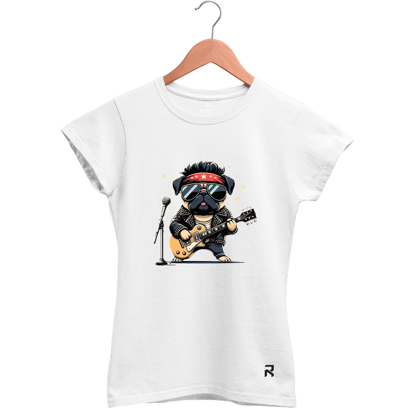 Camiseta Baby Look Feminina Bulldog Roqueiro