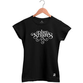 Camiseta Baby Look Feminina Dire Straits - Clube Rock - P - Preta - 