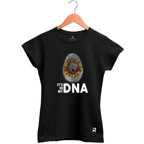 Camiseta Baby Look Feminina Guns DNA - Clube Rock - P - Preta - 