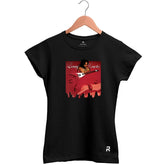 Camiseta Baby Look Feminina Lenny Kravitz on paint - Clube Rock - P - Preta - 