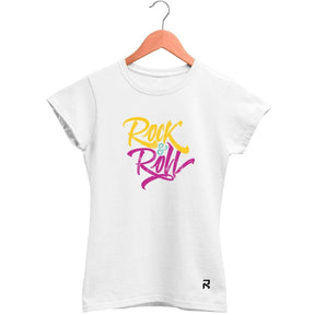 Camiseta Baby Look Feminina Rock & Roll - Clube Rock - P - Branca -