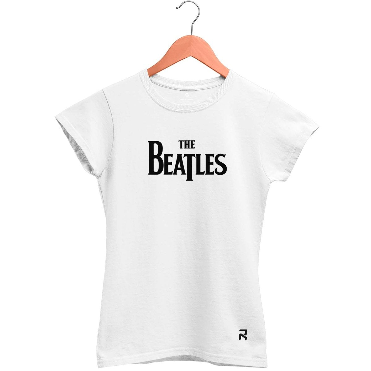 Camiseta Baby Look Feminina The Beatles Raiz - Clube Rock - P - Branca -