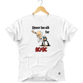 Camiseta Masculina ACDC OLD - Clube Rock - P - Branca - 