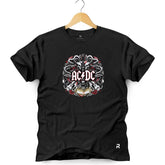 Camiseta Masculina ACDC Snake - Clube Rock - P - Preta -