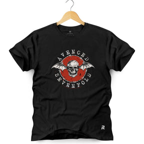 Camiseta Masculina Avenged Caveira - Clube Rock - P - Preta - 