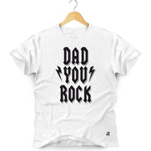 Camiseta Masculina Dad You Rock - Clube Rock - P - Branca - 