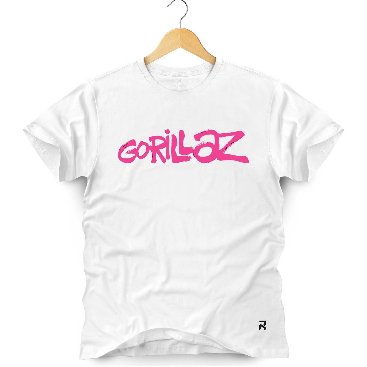 Camiseta Masculina Gorillaz Raiz - Clube Rock - P - Branca -