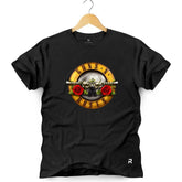 Camiseta Masculina Guns Raiz - Clube Rock - P - Preta -