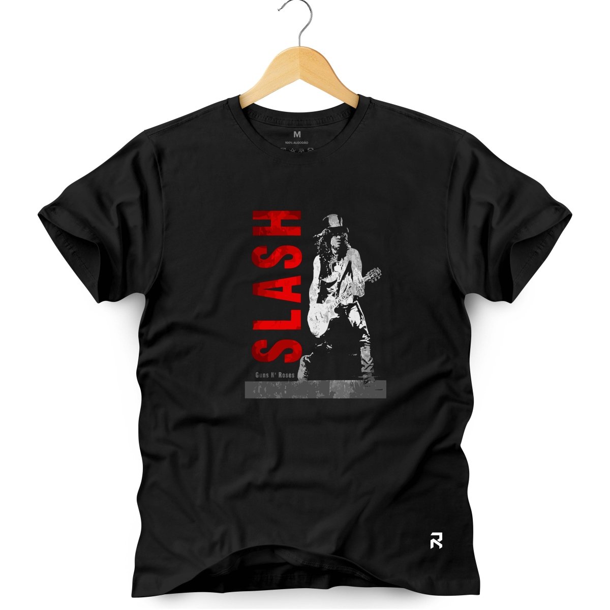 Camiseta Masculina Guns Slash - Clube Rock - P - Preta - 