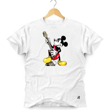 Camiseta Masculina Mouse Rock - Clube Rock - P - Branca - 