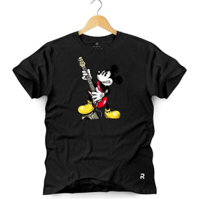 Camiseta Masculina Mouse Rock - Clube Rock - P - Preta - 