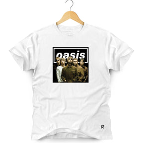 Camiseta Masculina Oasis - Clube Rock - P - Branca - 