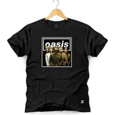 Camiseta Masculina Oasis - Clube Rock - P - Preta - 