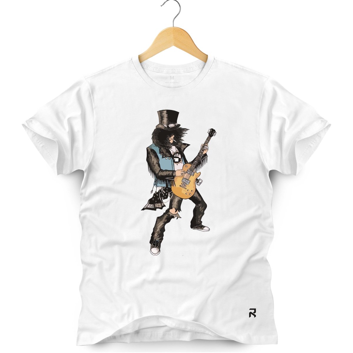 Camiseta Masculina Slash - Clube Rock - P - Branca -