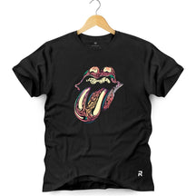 Camiseta Masculina The Rolling Stones Color - Clube Rock - P - Preta -