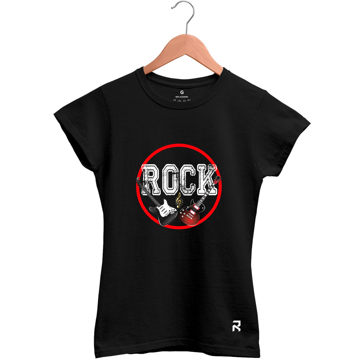 Camiseta Baby Look Feminina Guitarras Rock