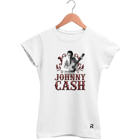 Camiseta Baby Look Feminina Johnny Cash