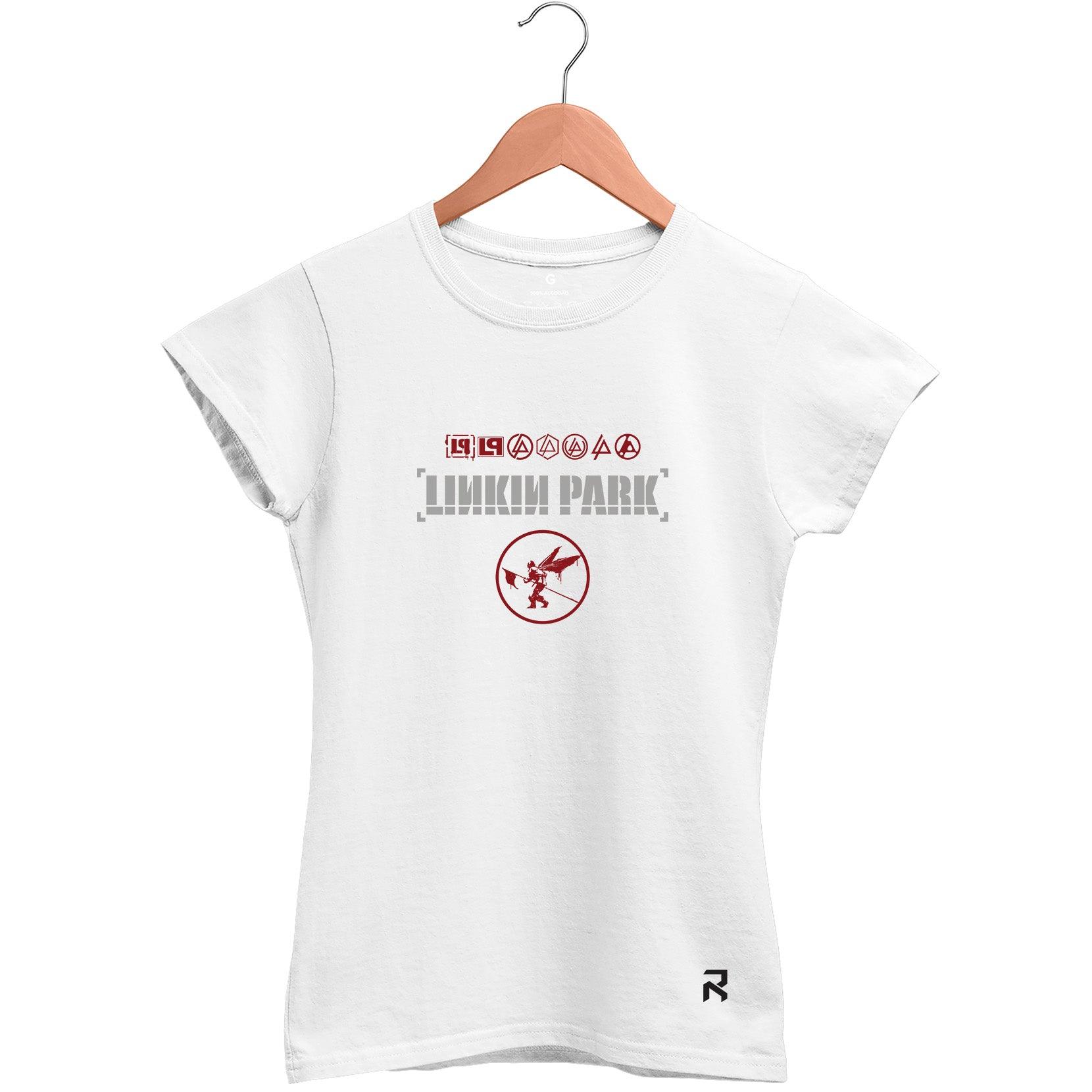 Camiseta Baby Look Feminina Logos Linkin Park