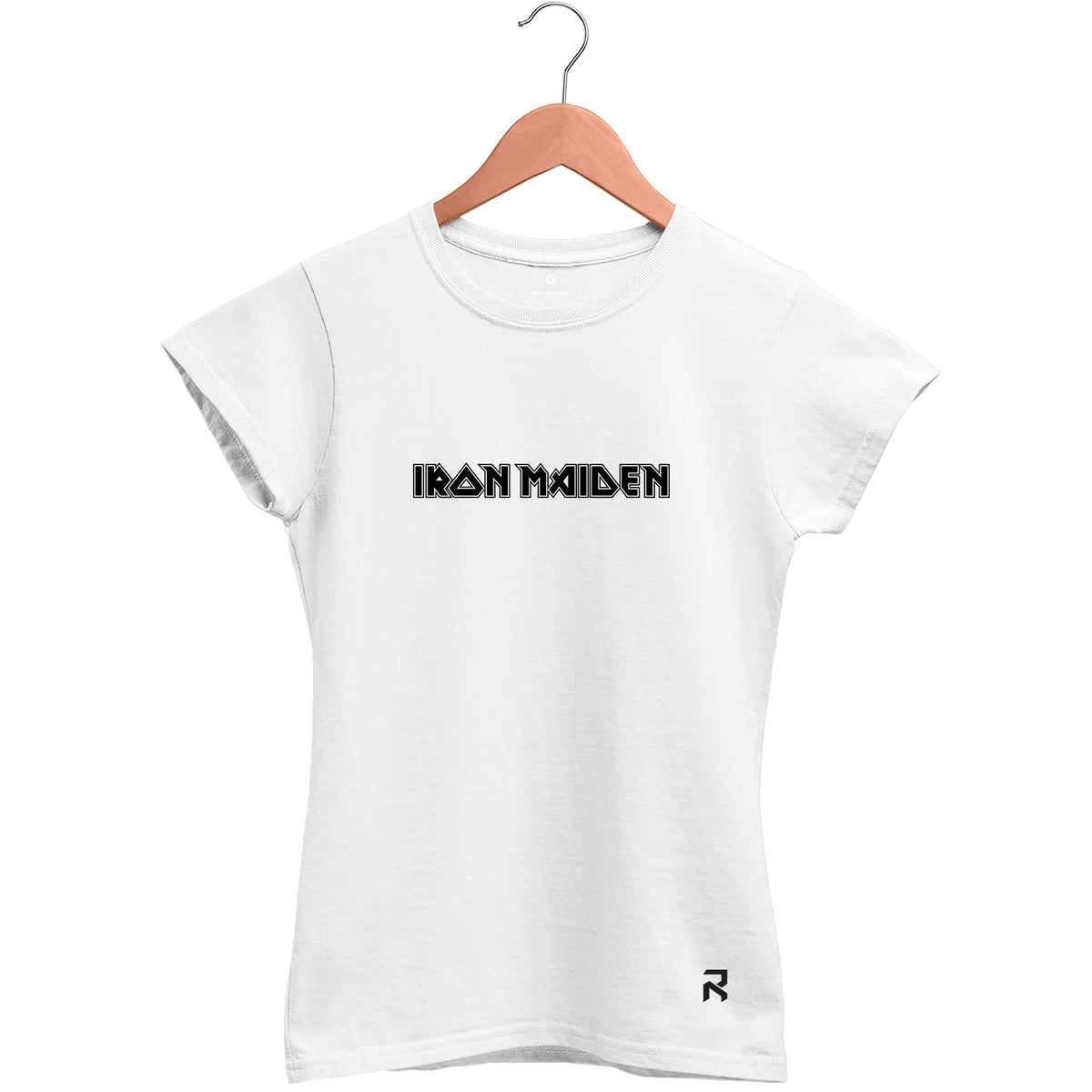 Camiseta Baby Look Feminina Logo Iron Maiden