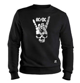 Moletom ACDC Caveira Unissex - Clube Rock - P-MASC-002-PT - P - Preto -