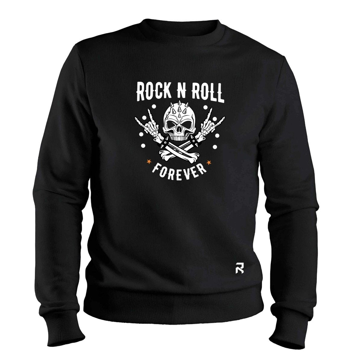 Moletom Caveira Rock N Roll Unissex - Clube Rock - P-MASC-002-PT - P - Preto -