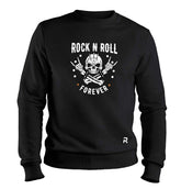 Moletom Caveira Rock N Roll Unissex - Clube Rock - P-MASC-002-PT - P - Preto -