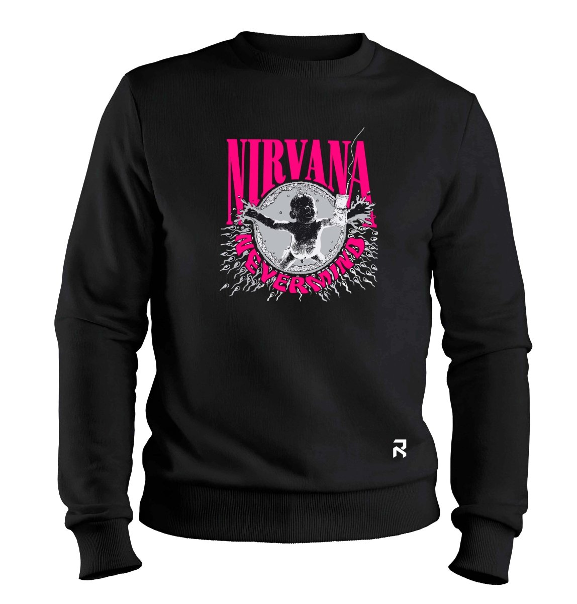 Moletom Nirvana Never Mind Unissex - Clube Rock - P - Preto - 