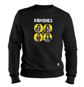 Moletom Ramones Rostos Unissex - Clube Rock - P-MASC-002-PT - P - Preto -