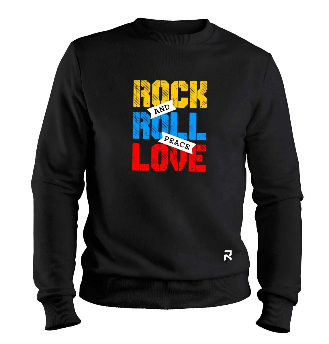 Moletom Rock and Roll Peace Unissex - Clube Rock - P-MASC-002-PT - P - Preto -