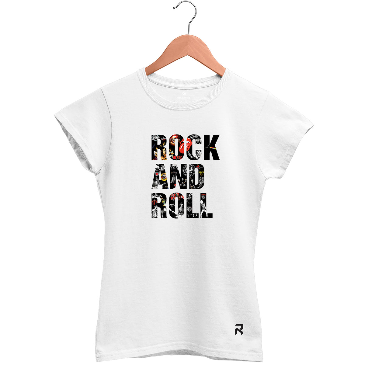 Camiseta Baby Look Feminina Rock and Roll Bandas