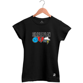 Camiseta Baby Look Feminina Simple Plan