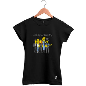 Camiseta Baby Look Feminina Simpsons Guns