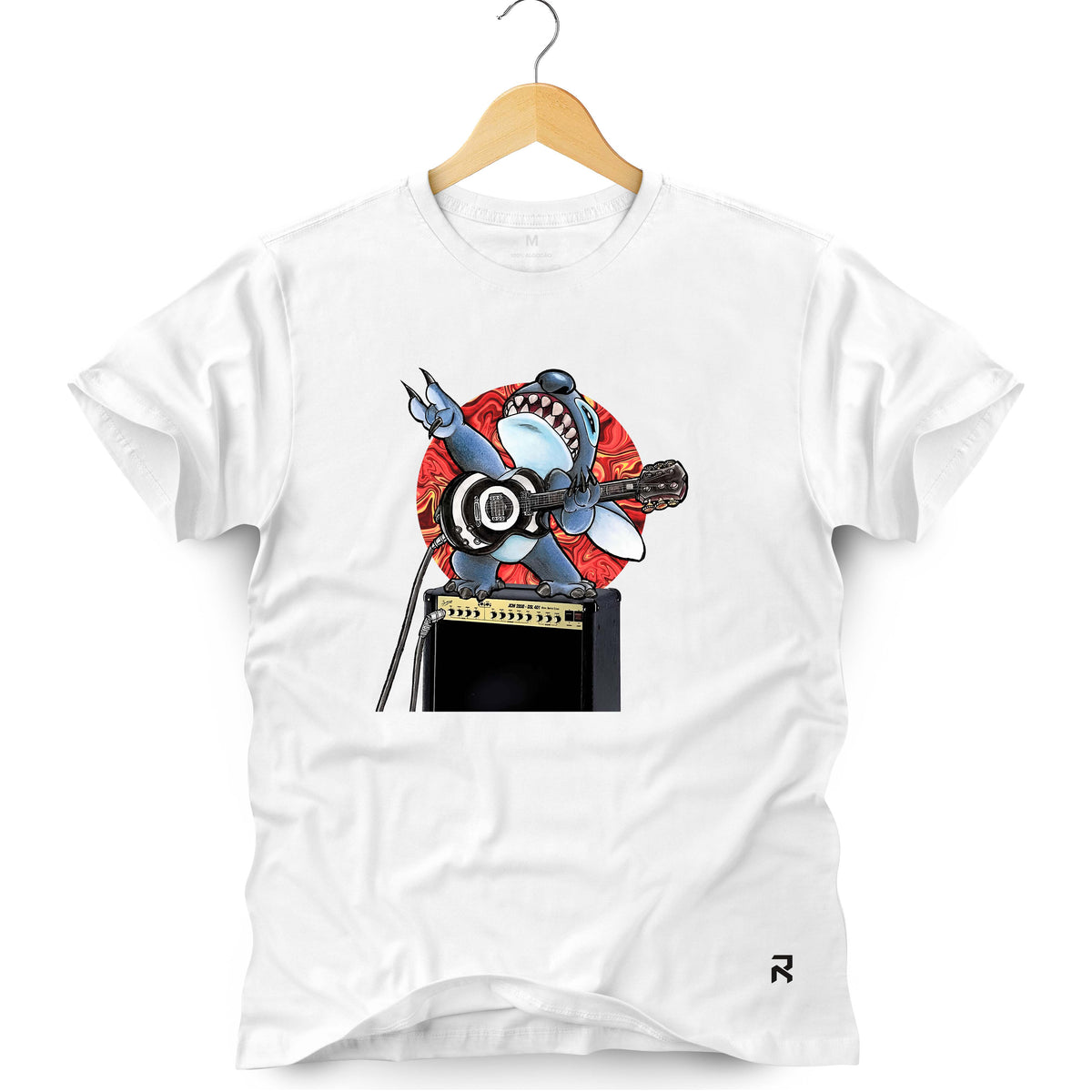 Camiseta Masculina Stitch Roqueiro